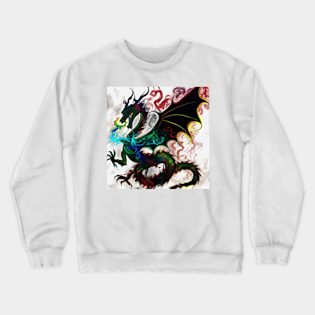 Black Dragon Crewneck Sweatshirt by Prairie Ridge Designs